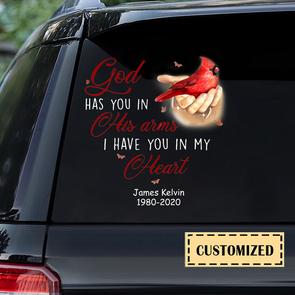 I Have You In My Heart Personalized Car Sticker