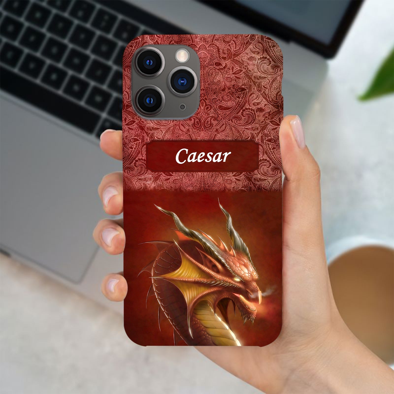 Dragon Lover Leather Pattern Personalized Phone Case