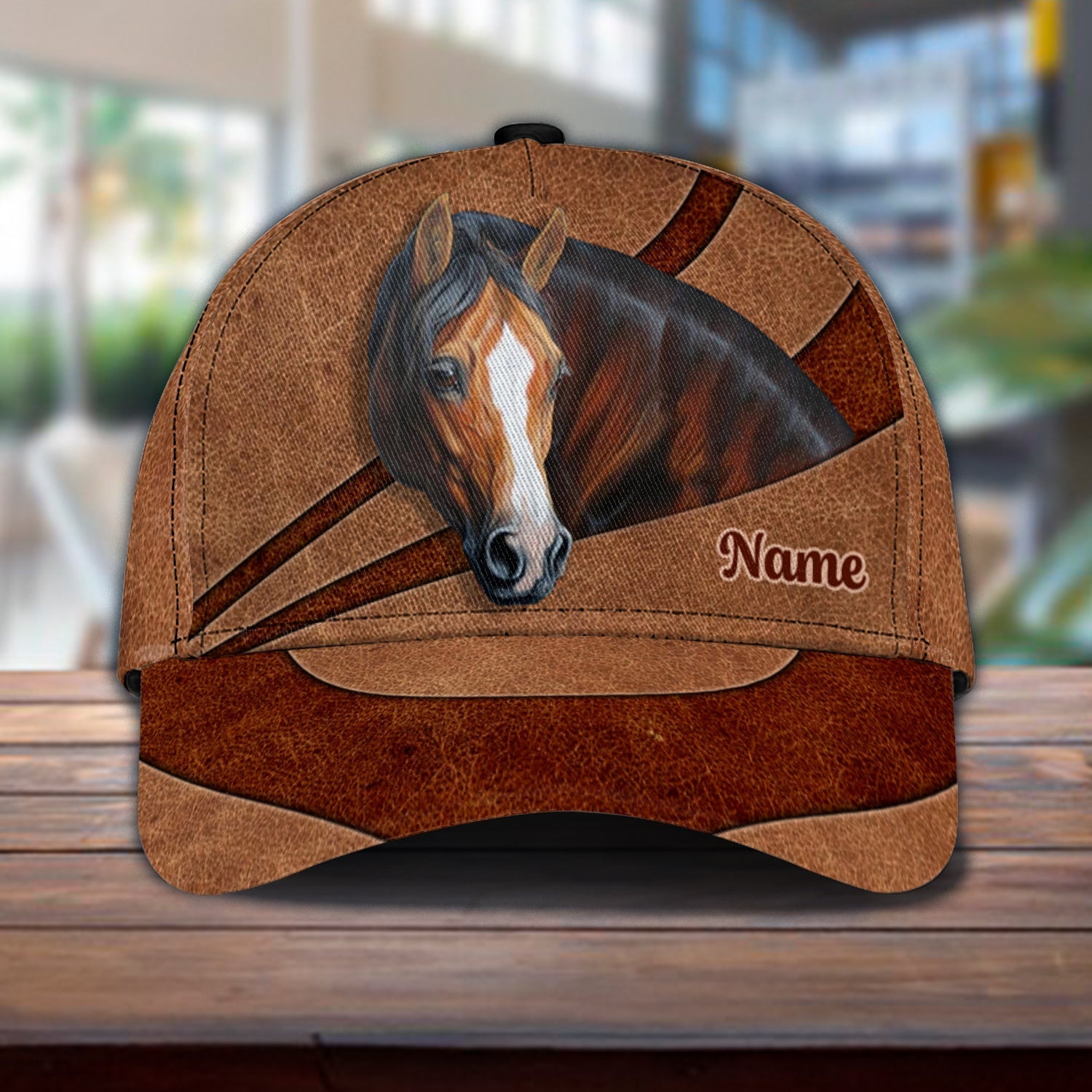 Gift For Father, Personalized Horse Classic Cap - CPB85PS06