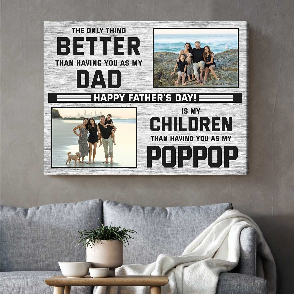 Gifts for Grandfather Personalized Father's Day Canvas Print