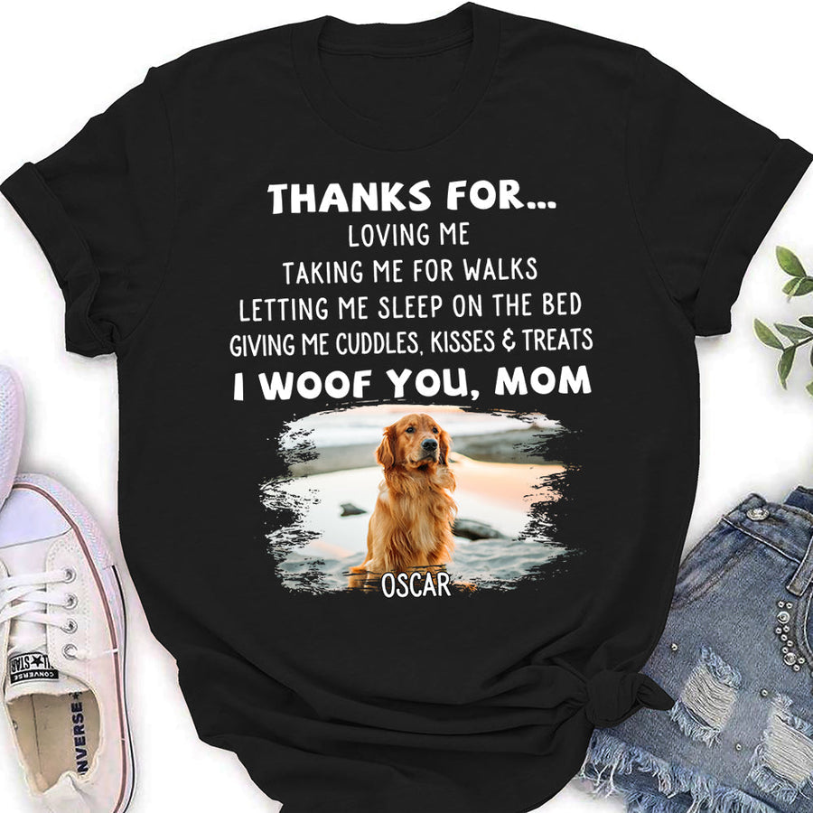 Dog Thanks For Photo Personalized Custom Unisex T-shirt