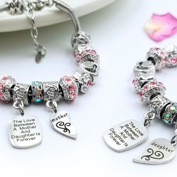 Personalized Mother Daughter Eternal Love Bracelets